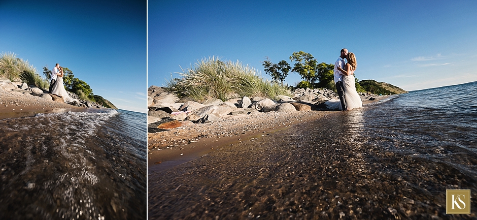 Lake Michigan Wedding Pictures, Lake Michigan Beach wedding photos, Glen Kellie Saunders Photography